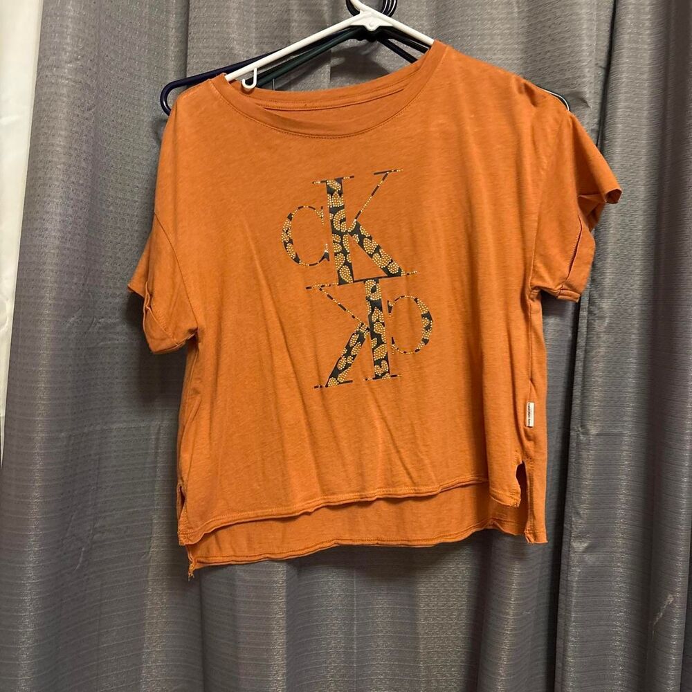 Calvin-klein Women's Orange Crop-top